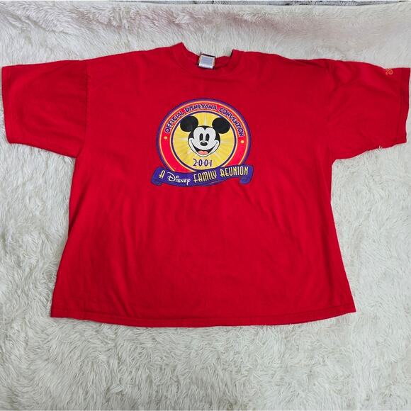 Vintage Disney Red 2001 Disneyana Convention Family Reunion Graphic Tee XXXL - Picture 13 of 13